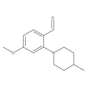 4-Methoxy-2-(4-methylpiperidin-1-yl)benzaldehyde结构式