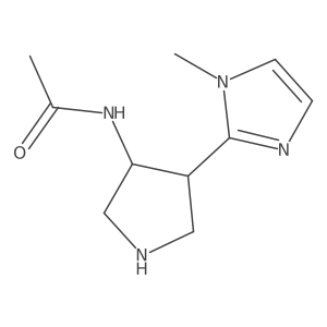 N-[(3S,4R)-4-(1-Methylimidazol-2-yl)pyrrolidin-3-yl]acetamide结构式