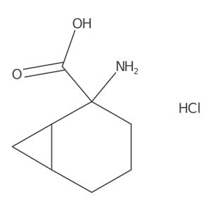 2-Aminobicyclo[4.1.0]heptane-2-carboxylic acid;hydrochloride结构式