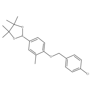 2-[4-[(4-Chlorophenyl)methoxy]-3-methyl-phenyl]-4,4,5,5-tetramethyl-1,3,2-dioxaborolane Structure