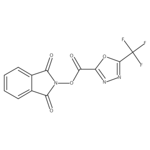 1,3-dioxo-2,3-dihydro-1H-isoindol-2-yl 5-(trifluoromethyl)-1,3,4-oxadiazole-2-carboxylate Structure