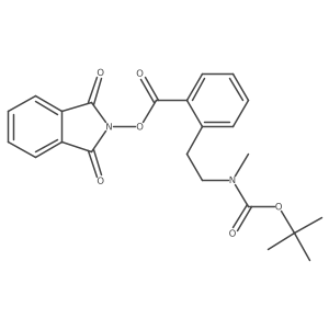 1,3-dioxo-2,3-dihydro-1H-isoindol-2-yl 2-(2-{[(tert-butoxy)carbonyl](methyl)amino}ethyl)benzoate结构式