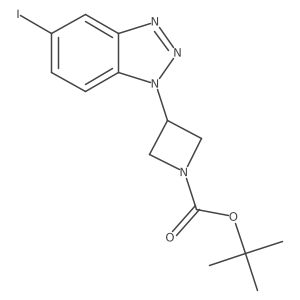 tert-butyl 3-(5-iodo-1H-1,2,3-benzotriazol-1-yl)azetidine-1-carboxylate Structure