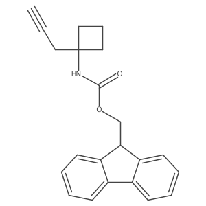 (9H-fluoren-9-yl)methyl N-[1-(prop-2-yn-1-yl)cyclobutyl]carbamate结构式