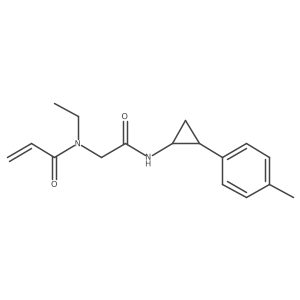 rac-N-ethyl-N-({[(1R,2S)-2-(4-methylphenyl)cyclopropyl]carbamoyl}methyl)prop-2-enamide Structure