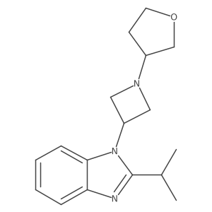 1-[1-(oxolan-3-yl)azetidin-3-yl]-2-(propan-2-yl)-1H-1,3-benzodiazole结构式