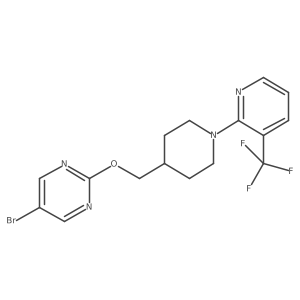 5-Bromo-2-({1-[3-(trifluoromethyl)pyridin-2-yl]piperidin-4-yl}methoxy)pyrimidine结构式