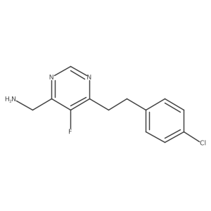 1-{6-[2-(4-Chlorophenyl)ethyl]-5-fluoropyrimidin-4-yl}methanamine Structure