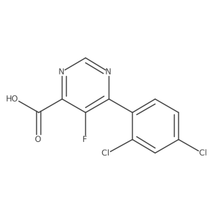 6-(2,4-Dichlorophenyl)-5-fluoropyrimidine-4-carboxylic acid结构式