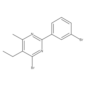 4-Bromo-2-(3-bromophenyl)-5-ethyl-6-methylpyrimidine结构式