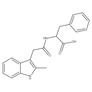 (2-(2-Methyl-1H-indol-3-yl)acetyl)-L-phenylalanine Structure