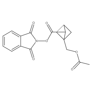 1,3-Dioxoisoindolin-2-yl 1-(acetoxymethyl)bicyclo[1.1.1]pentane-2-carboxylate Structure