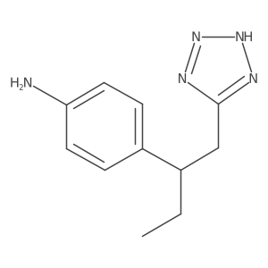 4-[1-(2H-Tetrazol-5-yl)butan-2-yl]aniline结构式