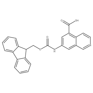 7-({[(9H-fluoren-9-yl)methoxy]carbonyl}amino)isoquinoline-5-carboxylic acid结构式