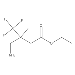 Ethyl 4-amino-3-methyl-3-(trifluoromethyl)butanoate结构式