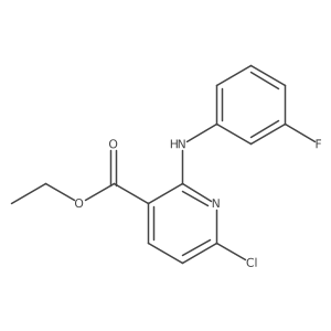 Ethyl 6-chloro-2-[(3-fluorophenyl)amino]pyridine-3-carboxylate结构式