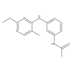 N-(3-{[5-methyl-2-(methylsulfanyl)pyrimidin-4-yl]amino}phenyl)acetamide Structure