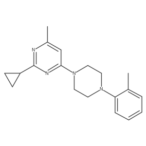 2-Cyclopropyl-4-methyl-6-[4-(2-methylphenyl)piperazin-1-yl]pyrimidine Structure