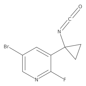 5-Bromo-2-fluoro-3-(1-isocyanatocyclopropyl)pyridine Structure