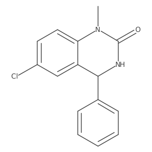 6-Chloro-3,4-dihydro-1-methyl-4-phenyl-2(1H)-quinazolinone结构式
