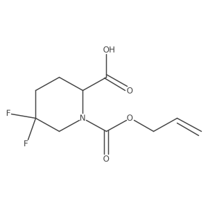 5,5-Difluoro-1-[(prop-2-en-1-yloxy)carbonyl]piperidine-2-carboxylic acid结构式
