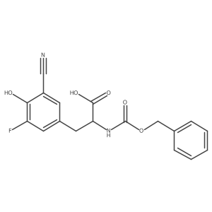 2-{[(Benzyloxy)carbonyl]amino}-3-(3-cyano-5-fluoro-4-hydroxyphenyl)propanoic acid结构式