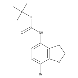 tert-butyl N-(7-bromo-2,3-dihydro-1-benzofuran-4-yl)carbamate结构式