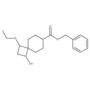 Benzyl 1-ethoxy-3-hydroxy-7-azaspiro[3.5]nonane-7-carboxylate结构式