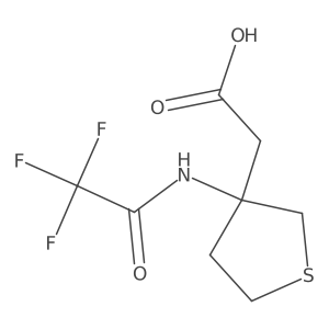 2-[3-(Trifluoroacetamido)thiolan-3-yl]acetic acid结构式