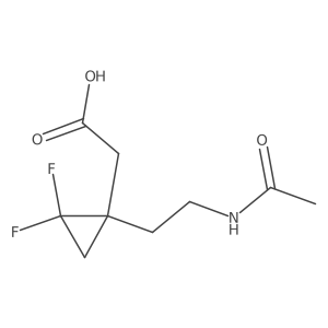 2-[1-(2-Acetamidoethyl)-2,2-difluorocyclopropyl]acetic acid Structure