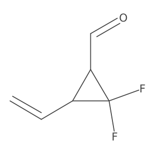 rel-(1R,3S)-2,2-Difluoro-3-vinylcyclopropane-1-carbaldehyde Structure