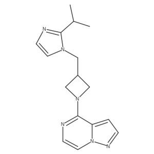 2-(propan-2-yl)-1-[(1-{pyrazolo[1,5-a]pyrazin-4-yl}azetidin-3-yl)methyl]-1H-imidazole结构式