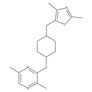 3-({1-[(2,4-Dimethyl-1,3-thiazol-5-yl)methyl]piperidin-4-yl}oxy)-2,5-dimethylpyrazine结构式