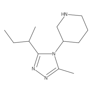 3-[3-(butan-2-yl)-5-methyl-4H-1,2,4-triazol-4-yl]piperidine结构式