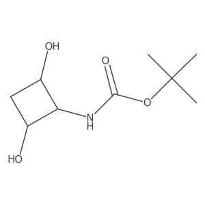 tert-butyl N-(2,4-dihydroxycyclobutyl)carbamate Structure
