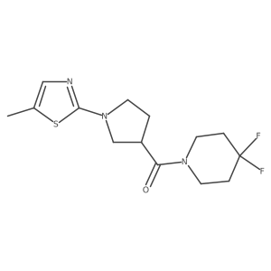 4,4-Difluoro-1-[1-(5-methyl-1,3-thiazol-2-yl)pyrrolidine-3-carbonyl]piperidine Structure