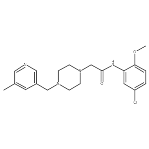 N-(5-chloro-2-methoxyphenyl)-2-{4-[(5-methylpyridin-3-yl)methyl]piperazin-1-yl}acetamide Structure