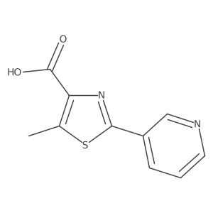 5-Methyl-2-(pyridin-3-yl)-1,3-thiazole-4-carboxylic acid结构式