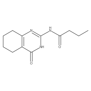N-(4-oxo-3,4,5,6,7,8-hexahydro-2-quinazolinyl)butanamide结构式