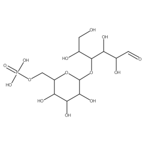 ((2R,3S,4S,5R,6S)-3,4,5-Trihydroxy-6-(((2R,3R,4R,5R)-1,2,4,5-tetrahydroxy-6-oxohexan-3-yl)oxy)tetrahydro-2H-pyran-2-yl)methyl dihydrogen phosphate Structure