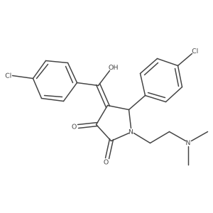 4-(4-chlorobenzoyl)-5-(4-chlorophenyl)-1-[2-(dimethylamino)ethyl]-3-hydroxy-2,5-dihydro-1H-pyrrol-2-one Structure
