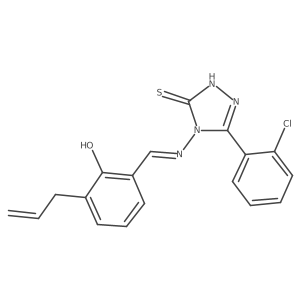 4-((3-Allyl-2-hydroxybenzylidene)amino)-3-(2-chlorophenyl)-1H-1,2,4-triazole-5(4H)-thione结构式