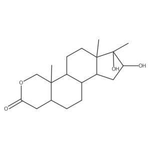 (1R,2S,3aS,3bR,5aS,9aS,9bS,11aS)-1,2-dihydroxy-1,9a,11a-trimethyl-2,3,3a,3b,4,5,5a,6,9,9b,10,11-dodecahydroindeno[4,5-h]isochromen-7-one结构式