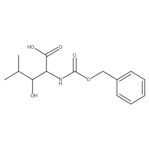 (2S,3R)-2-(((Benzyloxy)carbonyl)amino)-3-hydroxy-4-methylpentanoic acid Structure