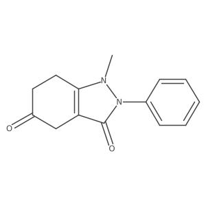 6,7-Dihydro-1-methyl-2-phenyl-1H-indazole-3,5(2H,4H)-dione结构式
