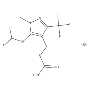 2-(5-difluoromethoxy-1-methyl-3-trifluoromethyl-1H-pyrazole-4-ylmethyl)-isothiourea hydrobromide Structure