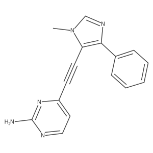 4-[(1-methyl-4-phenyl-1H-imidazol-5-yl)ethynyl]pyrimidin-2-amine结构式