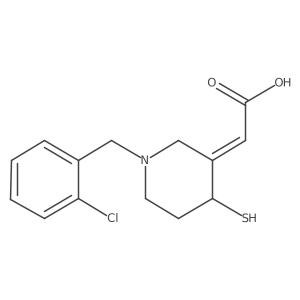 (2E)-2-[1-[(2-chlorophenyl)methyl]-4-sulfanylpiperidin-3-ylidene]acetic acid结构式