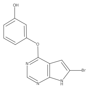 3-[(6-bromo-7H-pyrrolo[2,3-d]pyrimidin-4-yl)oxy]phenol Structure