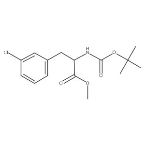methyl (2S)-2-{[(tert-butoxy)carbonyl]amino}-3-(3-chlorophenyl)propanoate结构式